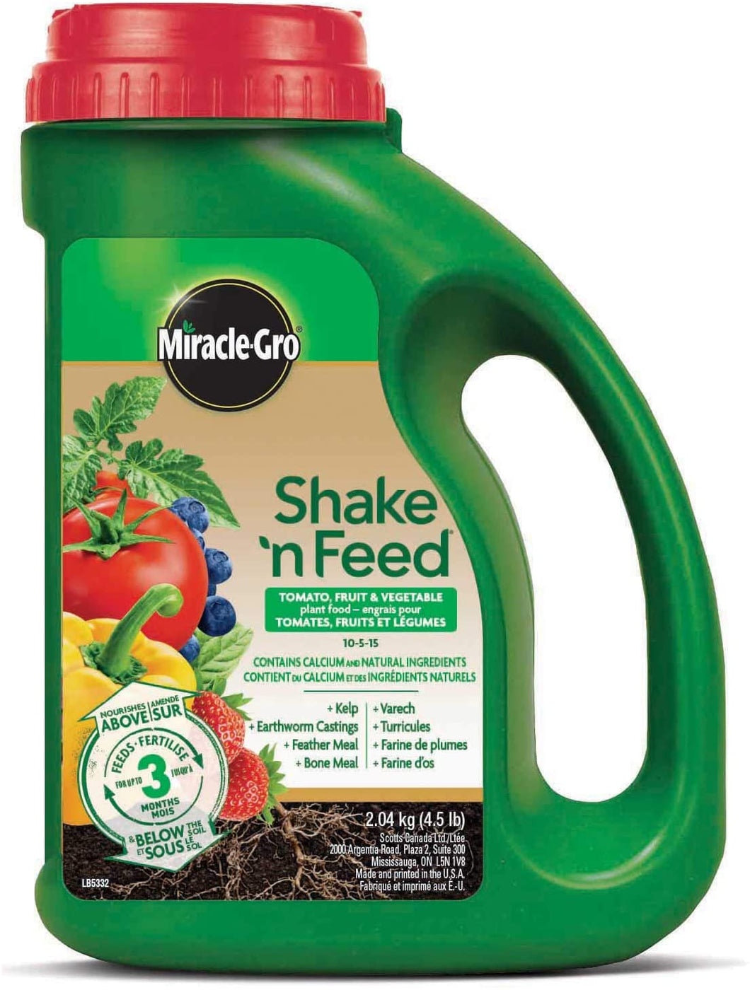 Miracle-Gro Shake N Feed Tomato, Fruits & Vegetables Plant Food 10-5-15 2.04 Kg - Garden Centre - Nursery