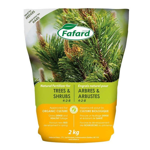 Fafard Natural Fertilizer for Evergreens, Trees & Shrubs 4-2-8 2kg - Garden Centre - Nursery