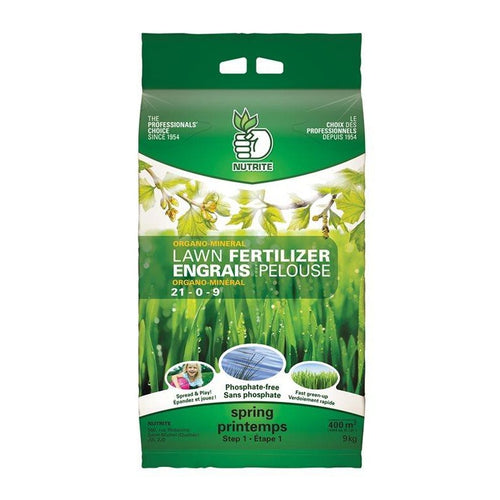 Nutrite Mineral Lawn Fertilizer for Spring 21-0-9 9kg - Garden Centre - Nursery