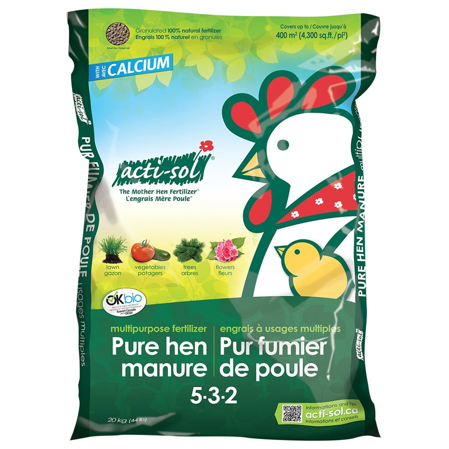 Acti-Sol Pure Hen Manure Multipurpose Fertilizer 20Kg 5-3-2 - Garden Centre - Nursery