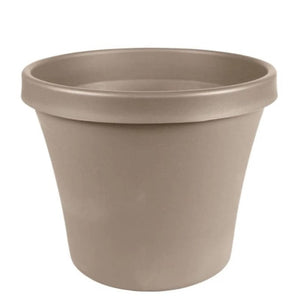 Terra 10 in. Charcoal Plastic Planter - Garden Centre - Nursery