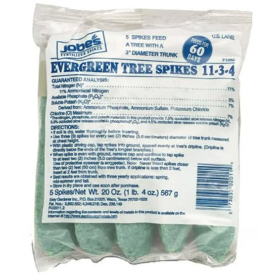 Jobe's Evergreen Tree Spikes 11-3-4 (5/Pkg) - Garden Centre - Nursery