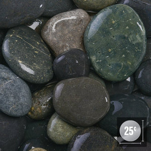 Mexican Beach Pebble - black 2"- 3" 18kg - Garden Centre - Nursery